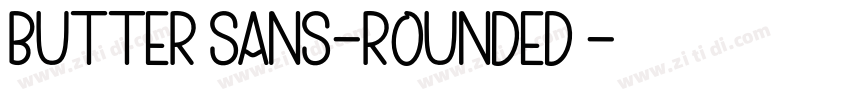 butter sans-Rounded英字体转换